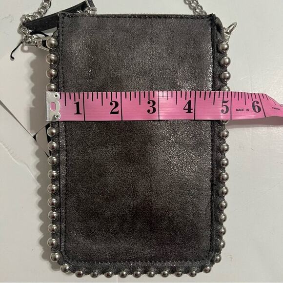 Zara GRAY STUDDED CELL PHONE BAG - Picture 9 of 10